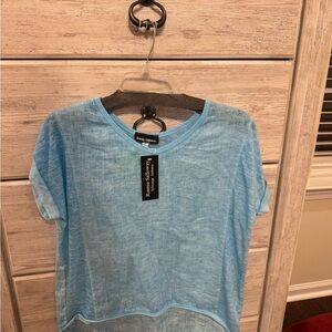 Blue Sheer Women's Top by Renee C